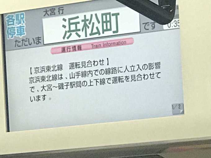 線路内立入 山手線 京浜東北線 線路内に立ち入った人が逃走してる 運転見合わせ まとめダネ