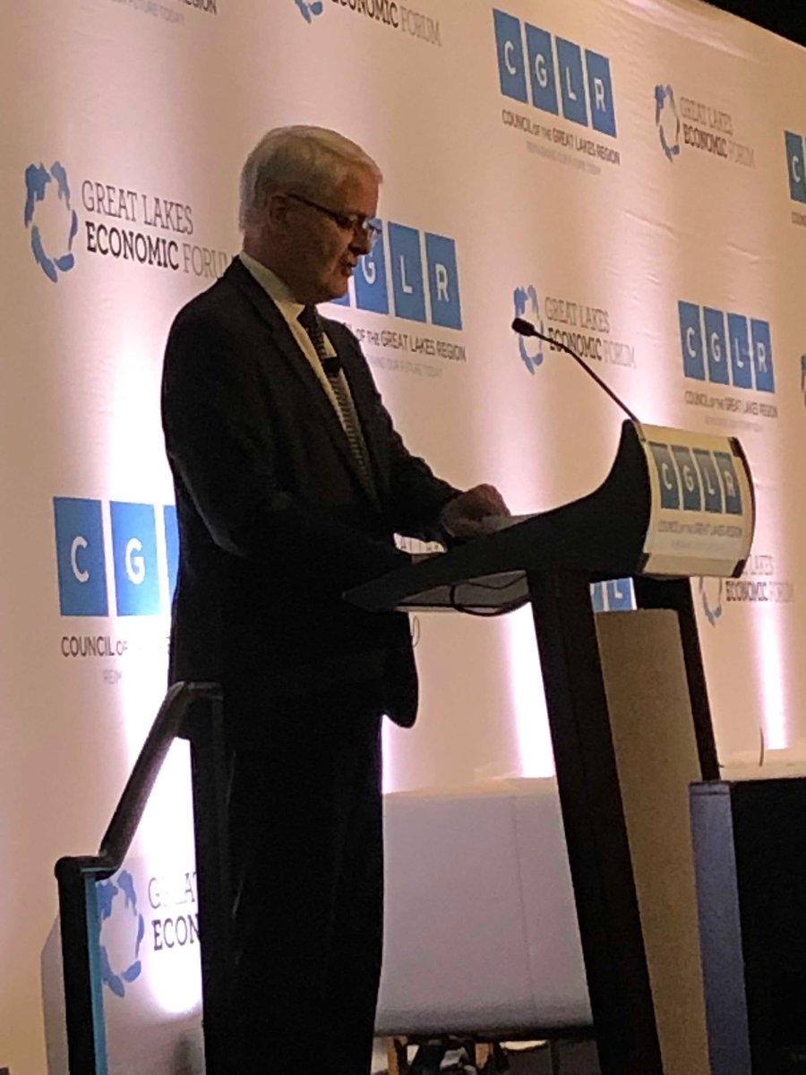 tedgruetzner2's tweet photo. Canada’s Minister of Transport @MarcGarneau addresses @CGLRGreatlakes #glef on the value of the US/Canada relationship and the Great Lakes https://t.co/ucrmOadt0W