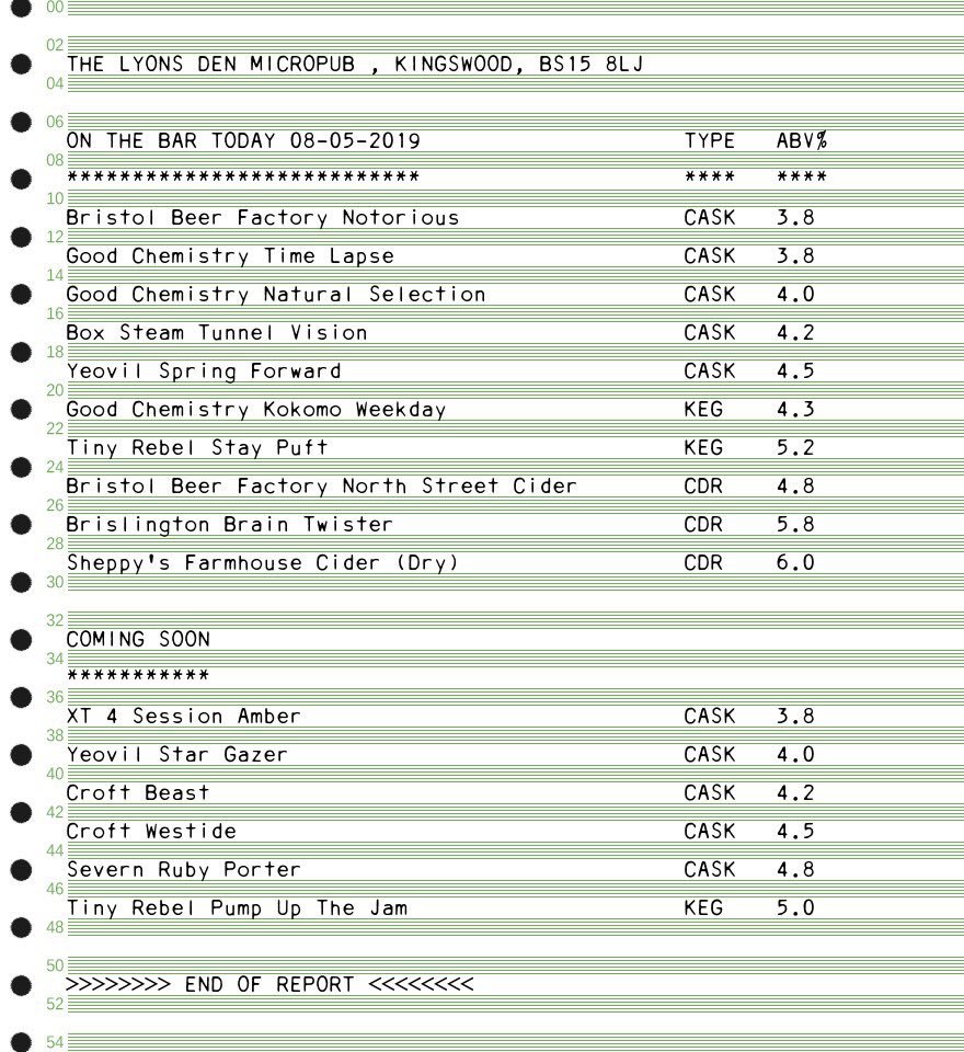 The Lyons Den Micropub tweet media