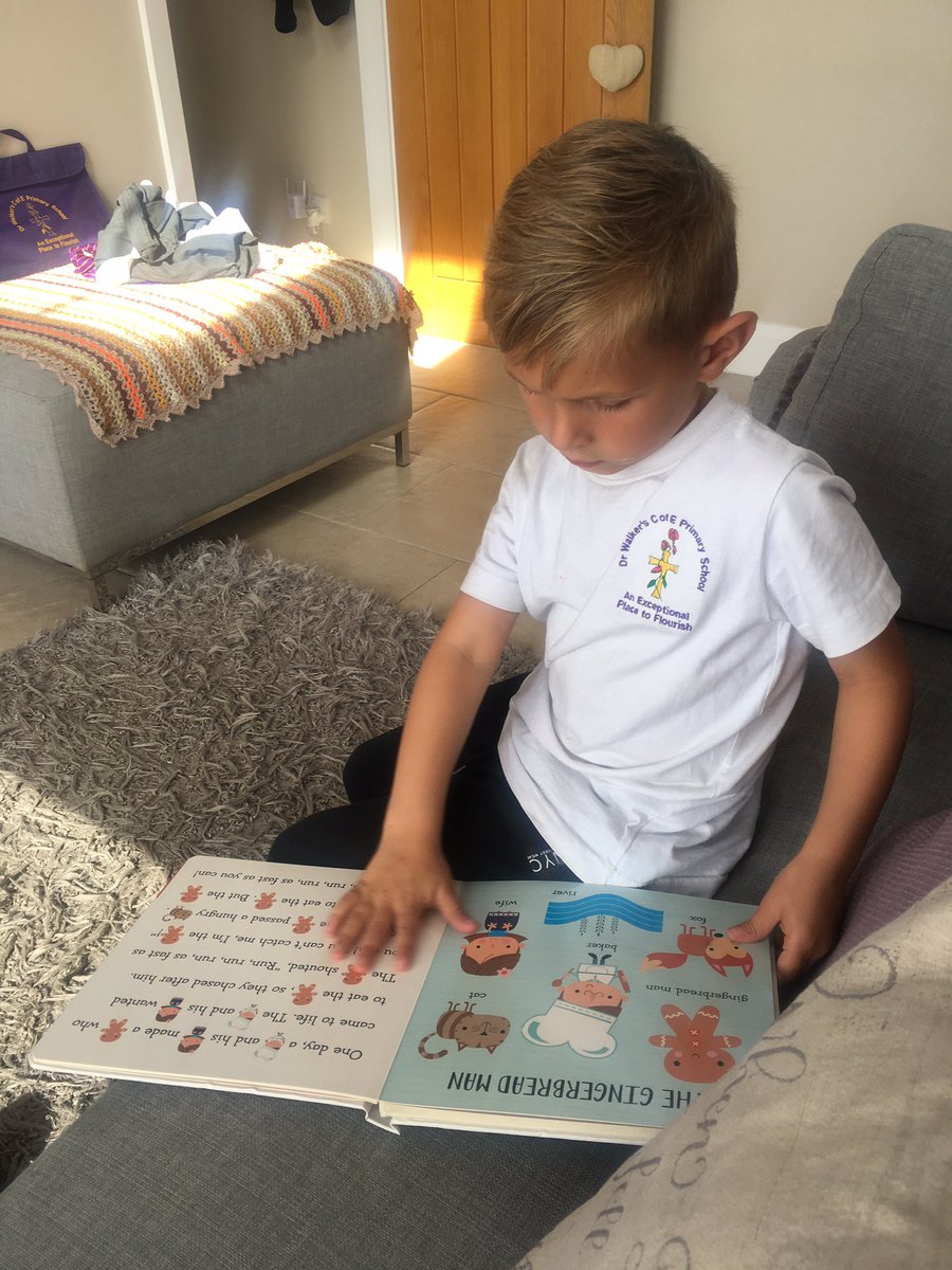 Lauraandmaxwell's tweet photo. Maxwell is reading his favourite fairy tales today @drwalker_s #homelearningquest #rapunzel #thegingerbreadman https://t.co/gJhA1lCJoH
