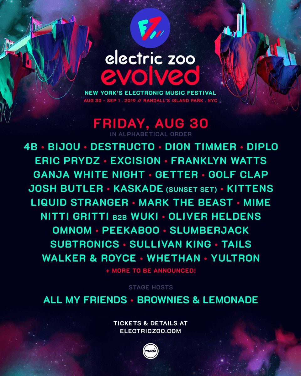 Electric Zoo 2019 lineup