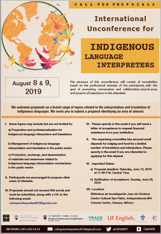 ForoLenguas's tweet photo. In the UN 2019 International Year of Indigenous Languages, Miguel May received the Italia Morayta Award for community interpreting in indigenous languages.  https://t.co/HX5sXtEGdi Today, we share that the @CEPIADET call is now open for the International Unconference of IL! https://t.co/dWKGdjlAzD
