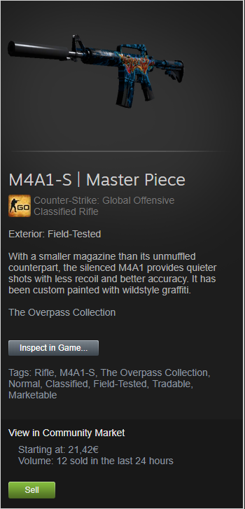 Snipe2DieTV's tweet photo. Well, the last giveaway winner didn't respond so I'm rerolling it.
Master Piece in Field Tested, giveaway ends on the 20th May.
In order to join:
1. Retweet
2. Like
3. Follow

Good luck to everyone! https://t.co/tLAiJ6j0zS
