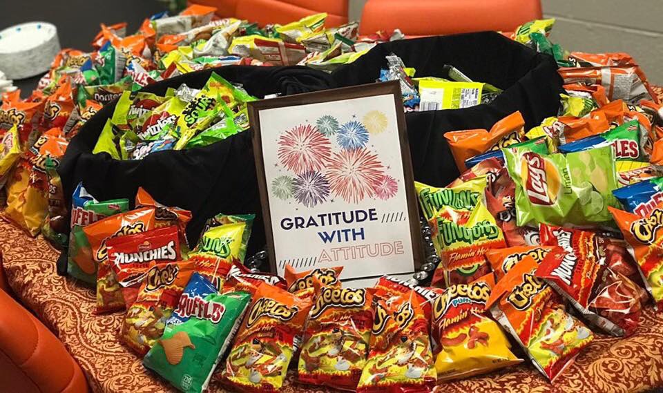 mulgrewinsecond's tweet photo. Day 2 &amp; 3 of Teacher Appreciation week sure didn’t disappoint! Yesterday was “Snacks with attitude” and today was all about the Energy! 

#webbelem https://t.co/u49rQELvCw