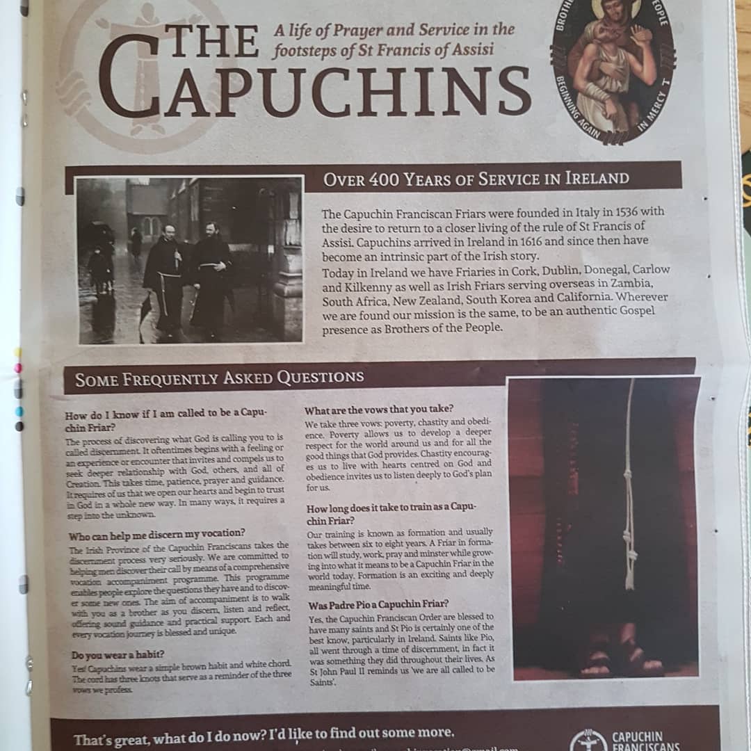 Look out for our vocation ad and interview with Br Martin in this week's <a href="/IrishCathNews/">The Irish Catholic</a>