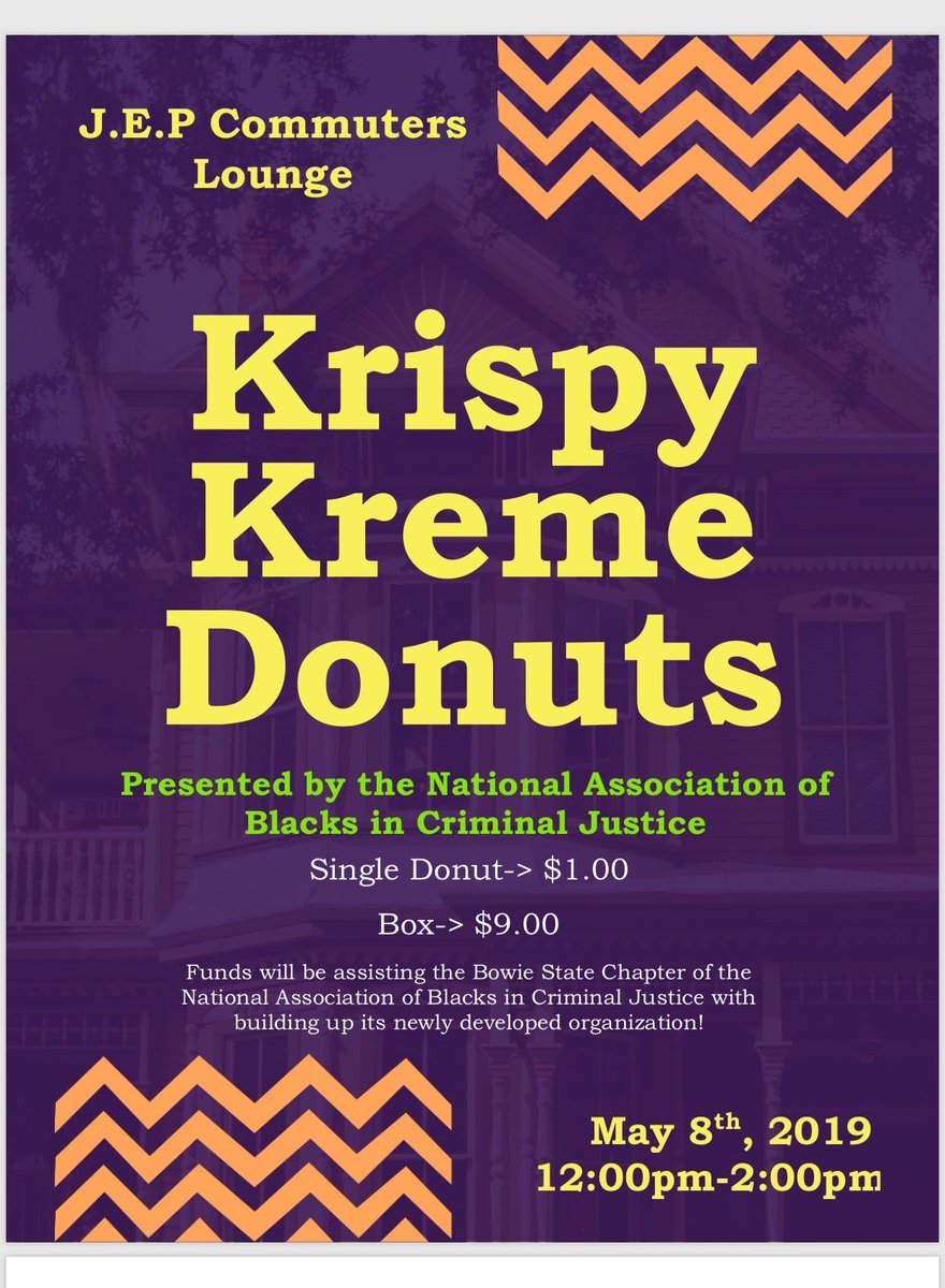 It’s almost the end of the semester! Come get a special treat today in JEP! #NABCJ #KrispyKreme