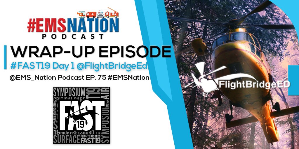 EMS_Nation's tweet image. Lucky #75 Wrap-Up Episode Day 1 #FAST19 @FlightBridgeED 

podcasts.apple.com/us/podcast/ems…

Highlights and key takeaways from Day 1! If you’re feeling the #FOMO time to sign up for #FAST20!

#EMSNation #FOAMed #FOAMems