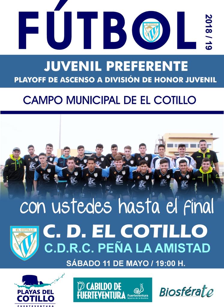 TE ESPERAMOS 💪🏼⚽️ PARA ANIMARLOS

Este sábado, 11 de Mayo , en el Campo municipal de El Cotillo 🥅 🤩 jugamos‼️HORARIO: 19h‼️

Con ustedes hasta el final equipo 💪💪

#futbol #encuentrojuveniles #ElCotillo #Fuerteventura #Canarias #Futbolcanario #FamiliaCeleste #ligadehonor