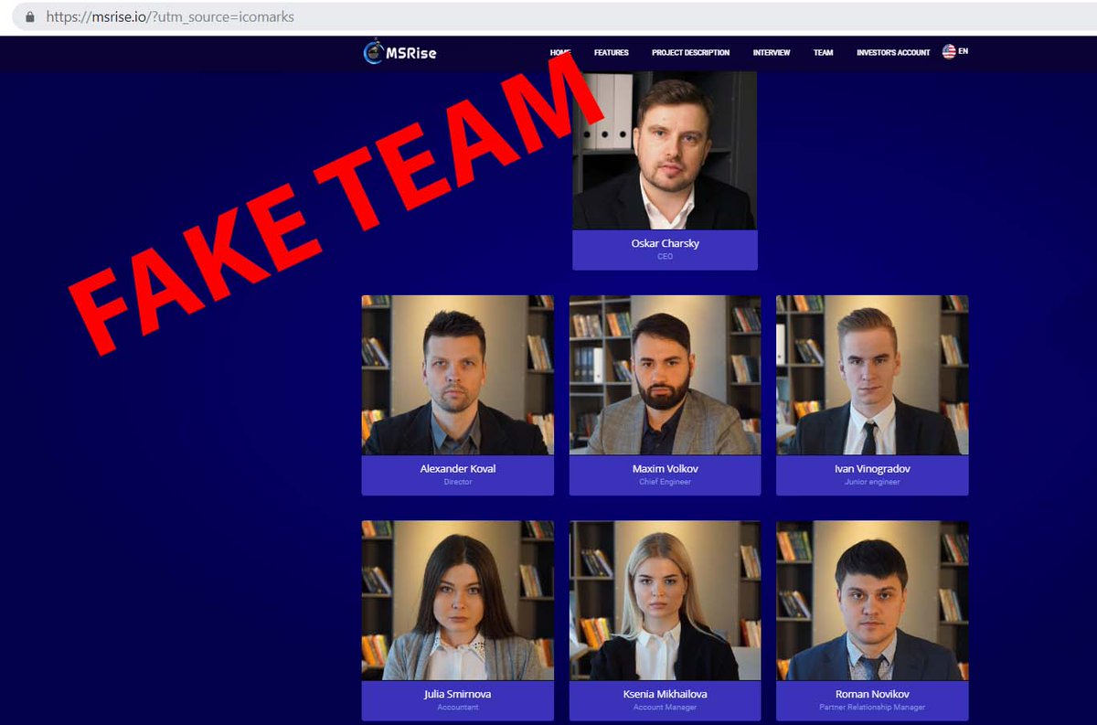 ICOEthics's tweet photo. SCAM ALERT
FAKE TEAM
SCAM Project: https://t.co/AVq5OMjv6z
More details and updates:
https://t.co/ozrK9unOdN https://t.co/VaYF7UTpBS