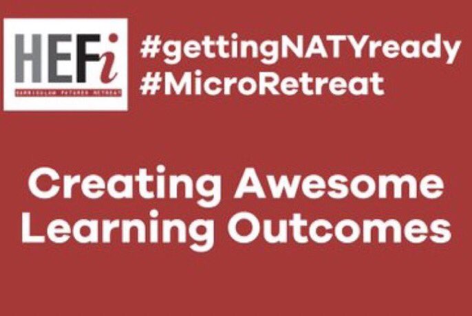 FuturesRetreat's tweet photo. Creating Awesome Learning Outcomes: Thursday 2pm Muirhead Tower, rm 417 come along #Workshop
#CPD #NATY_Ready #LearningOutcomes #HelloBrum #Teaching and #Learning https://t.co/lvNYPIB8iB