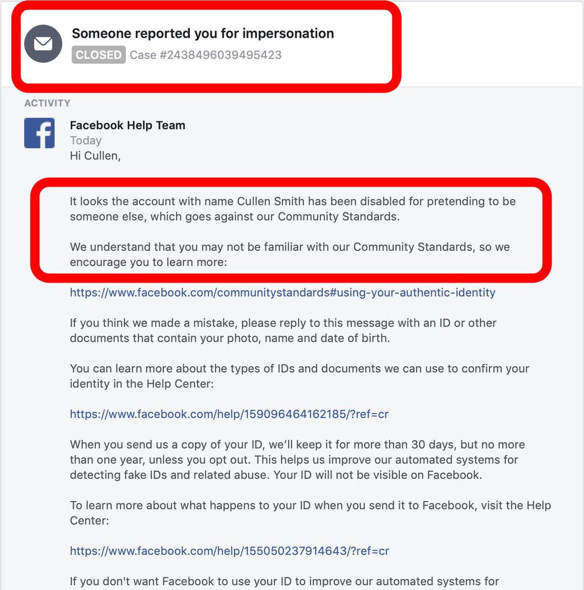 Facebook Has Been Disabling Accounts W O Justification Acknowledgement