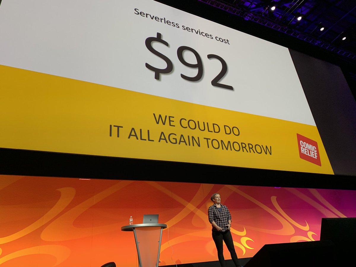 danilop's tweet image. In 2018 @comicrelief migrated their donation platform to #serverless - look at the costs! Thanks for sharing @CagsR89 🙏