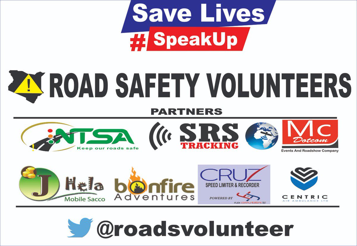 roadsvolunteer's tweet photo. @SaccoJhela @centric_air @BonfireSafaris @emceedotcom #Flexcom #SrsTracking Thanks for supporting our logistics during this years UN global road safety week #SpeakUp #SaveLives Thanks to @Ma3Route @KenyanTraffic @petannsdriving @ntsa_kenya @ScaniaEA @sikikasafety @SavelifeK https://t.co/Ka7XM98xBX