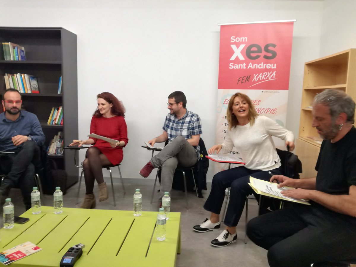 Andromines's tweet photo. Comença el #debat sobre les #15mesuresESS al districte @BCN_SantAndreu. Volem conèixer de primera mà les propostes dels diferents partits per al territori: estratègia, economia, iniciatives socioeconòmiques, inclusió, tranformació ecològica, etc. @XES_SantAndreu https://t.co/vrhATvfC37
