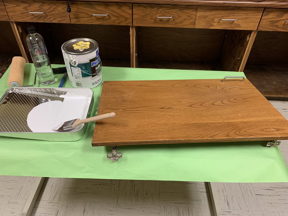 wendiltierney's tweet photo. Volunteer Time Off at @FWEPanthers thanks to @edmentum’s VTO benefit. Painting to help make the teacher workroom lively for Teacher Appreciation Week! #EducatorFirst  #VTO #FWE #TeacherApprecationWeek #givingback https://t.co/7N7VsA4O0q