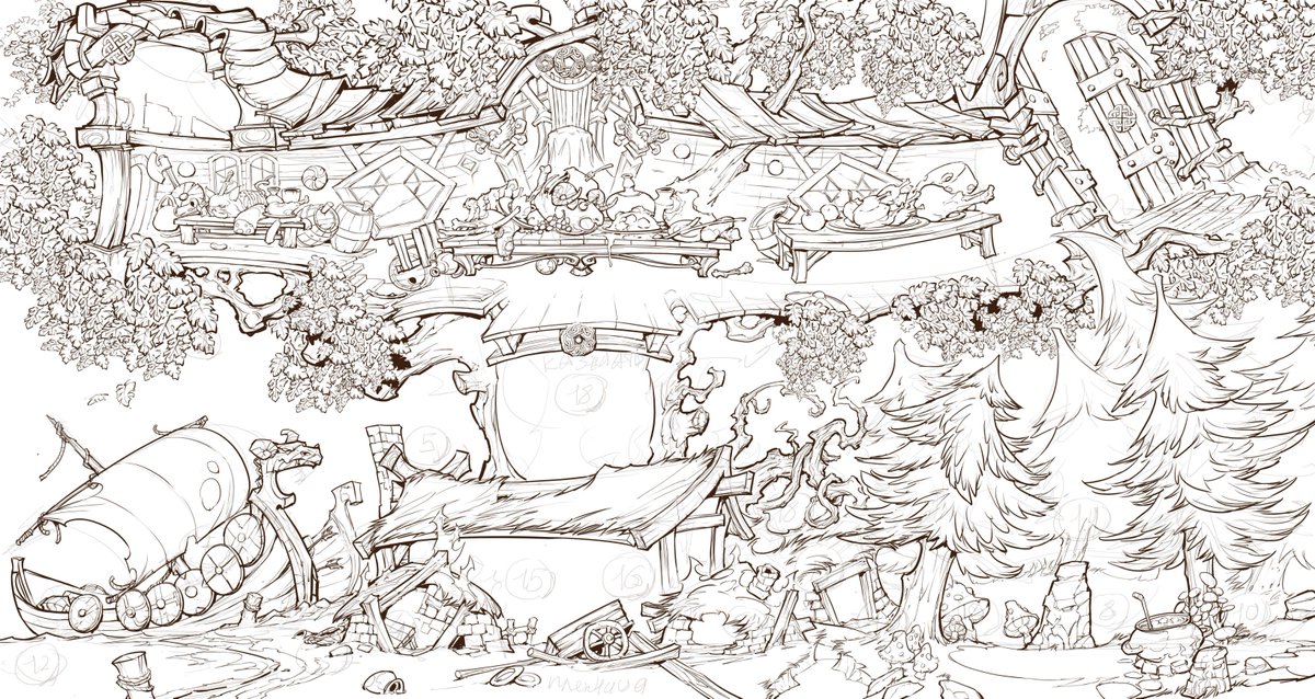 OkunevArt's tweet photo. New level Valhalla sketch #perkylittlethings https://t.co/xGX4EAXHv2