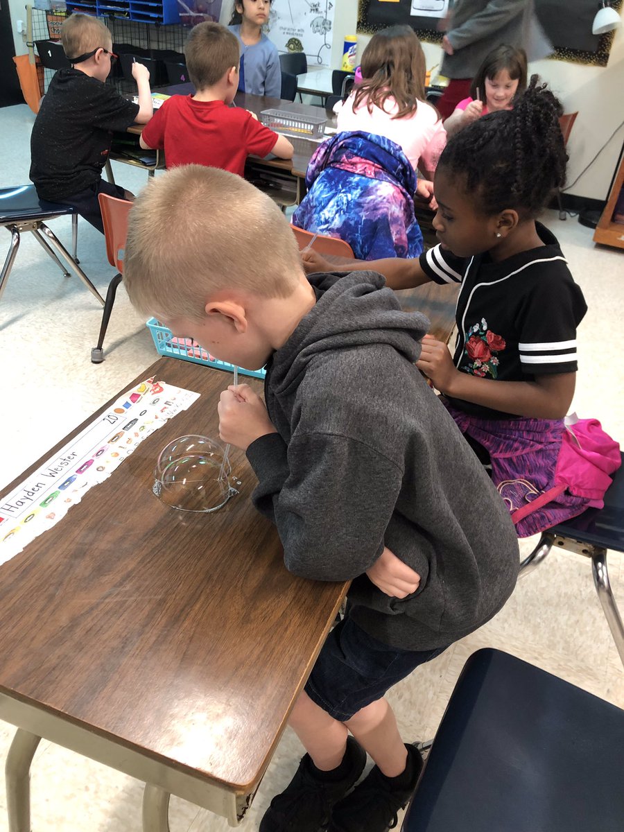 “Hands-On” Science Bubble Activity in Mrs. Kensinger’s 1st Grade Classroom at Opequon Elementary #STEAM #handsonlearning <a href="/BerkCoSchoolsWV/">Berkeley Co. Schools</a> <a href="/BCSLeaders/">BCS Leadership</a>