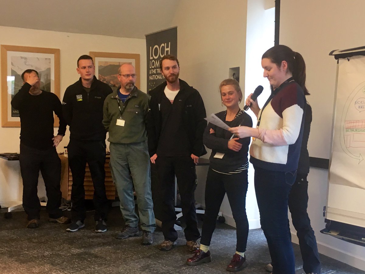 LochLomondCEO's tweet photo. And we close the day with some amazing #NationalPark #litterfix pitches from the @lomondtrossachs teams. So many good ideas to take forward to reduce #litter and get everyone involved. Looking forward to putting them into action https://t.co/RB5XL1pW2L
