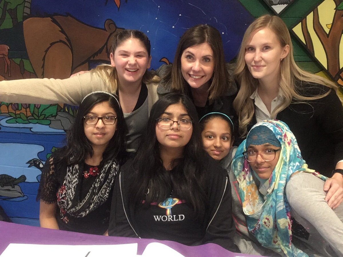 SenecaSchool17's tweet photo. Thank you from our hacker girls here at Shauna May Seneca! #HackergalWebEx @CiscoCanada @thehackergals #BECAUSEWECAN https://t.co/XYiatpbBSU