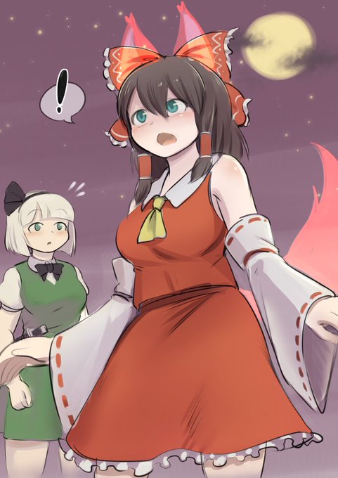 悪いオオカミ霊に憑かれる霊夢と巻き沿いを喰らう妖夢 