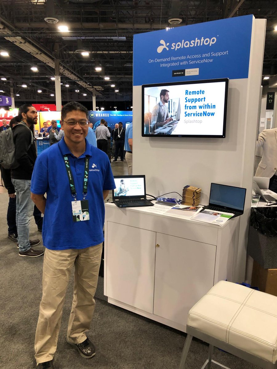 Splashtop's tweet image. Splashtop is now live at #knowledge19. Drop by booth P8 for a friendly chat and free Splashtop swag. #know19
