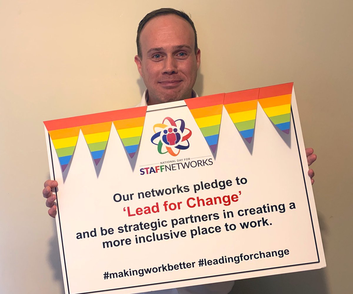 MODLGBT's tweet photo. The @MODLGBT ShOUT LGBT+ 🏳️‍🌈 Staff Network pledge to #LeadingForChange and #MakingWorkBetter for all our LGBT+ staff across Defence. Celebrating National Staff Networks day today. 🎉 https://t.co/uGdBOy9ERu