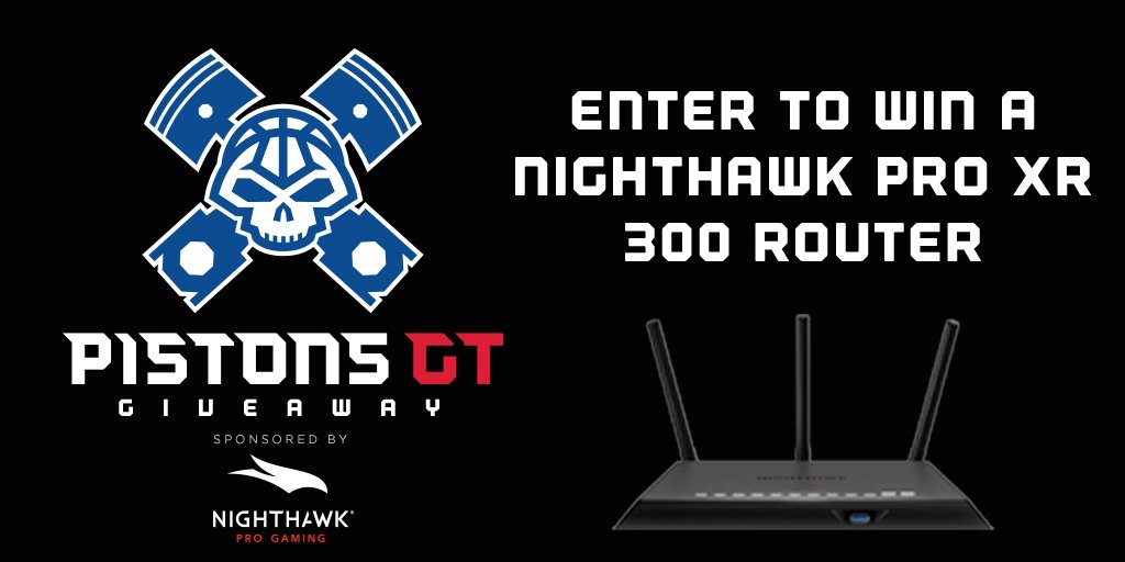 PistonsGT's tweet photo. This giveaway ends Sunday!
Enter to win a @NETGEARgaming router or a Pistons GT prize pack: https://t.co/LtWok79K6v https://t.co/GSPLTGk62t