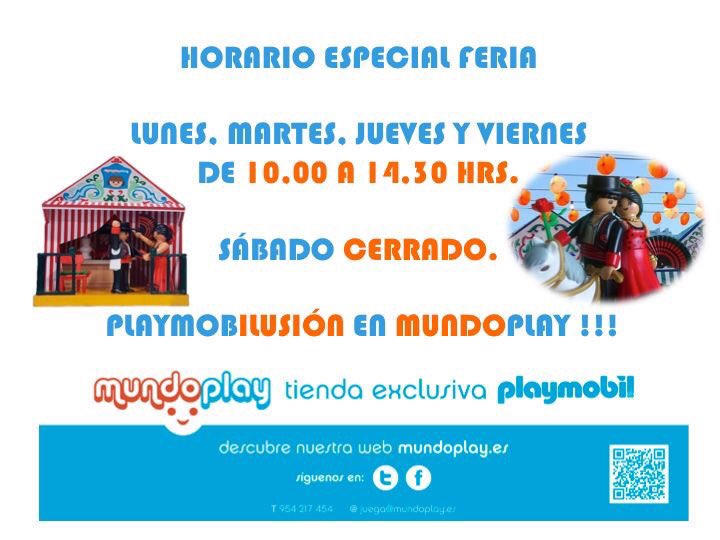 Yo ya tengo mi flamenca de @JuegaMundoplay ¿y tu?#FlamencaPlaymobil 💃
💻 mundoplay.es / #FeriadeSevilla19 #FeriaSevilla19  #FeriaSevilla2019 
#playmobilusion  
#playmobil