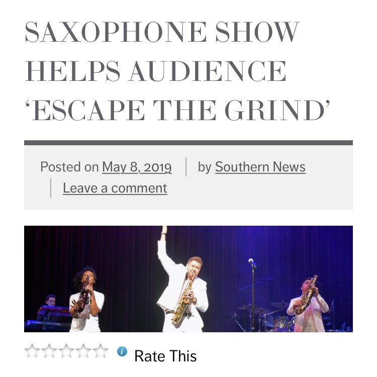 LingtonSax's tweet image. Wanted to share a really cool review of our SAX TO THE MAX concert at the @LymanCenter this past weekend 🎷🎷🎷 #VincentIngala @paul_taylor_sax 

thesouthernnews.org/2019/05/08/sax…