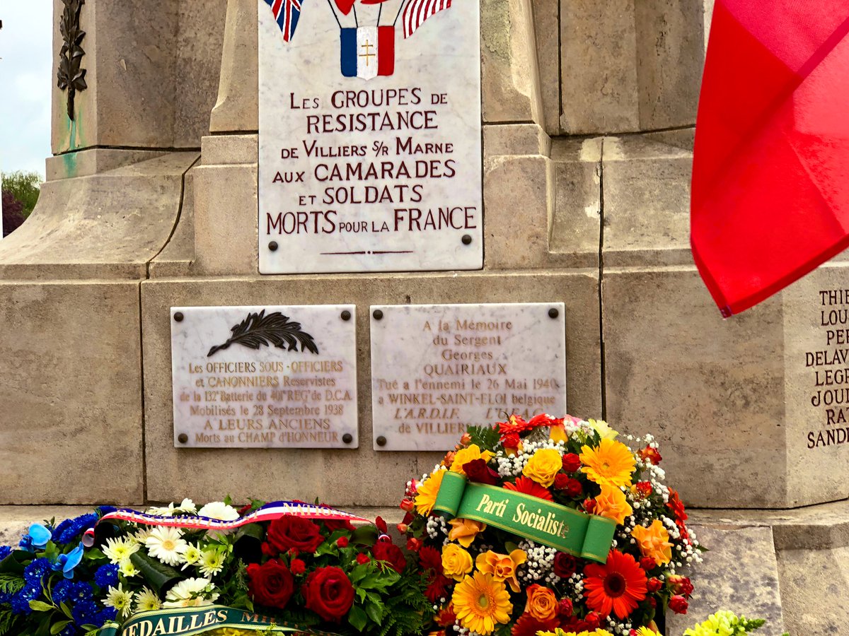 fm94350's tweet photo. Une nouvelle fois au rendez-vous de la mémoire ce #8mai 2019 à #villiers94 pour célébrer la victoire de la démocratie sur le nazisme et honorer le sacrifice des combattants de la liberté. https://t.co/ao8h1jpahj