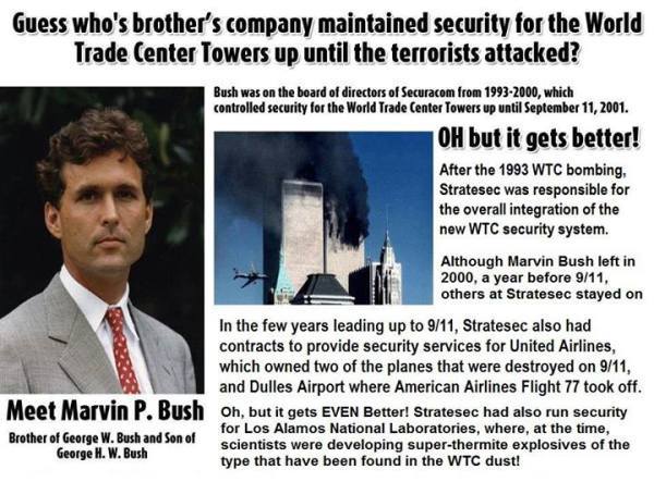 The Bush satanic family was heavily in involved in the 911 attacks.