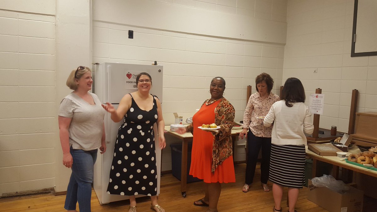 FrcGutermuth's tweet photo. The Gutermuth Faculty and Staff would like to thank our newly formed PTA for the lovely breakfast that they prepared for the staff for Teacher Appreciation Week! These ladies have come in and hit the ground running! Thank you again! #WeAreJCPS  #GutermuthPride https://t.co/XUi97CP1r6
