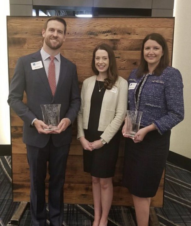BassBerrySims's tweet image. Congratulations to Jeff Gibson &amp;amp; Margaret Dodson who were named Pro Bono Attorneys of the Year by Legal Aid Society of Middle Tennessee. Pictured at @NashvilleBar's #LawDay luncheon w/ Emma Sholl from @LASMTC. #ProBono
