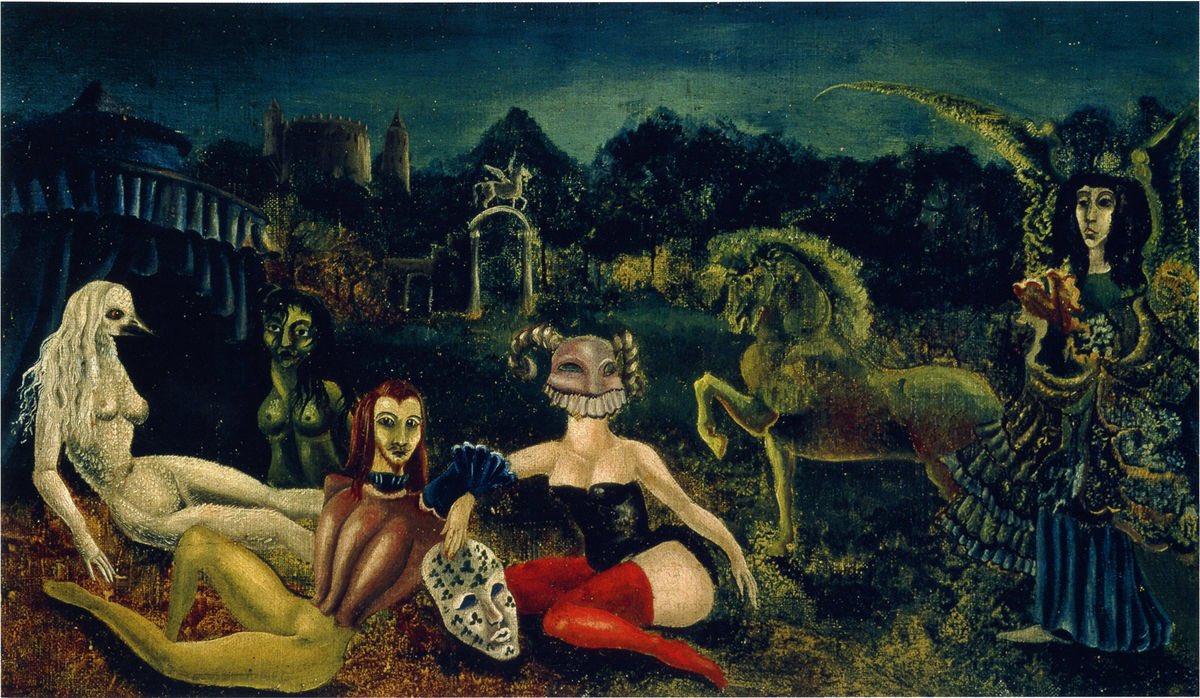 Leonora Carrington, Down Below 1940 #art #painting #twitart #iloveart #fineart