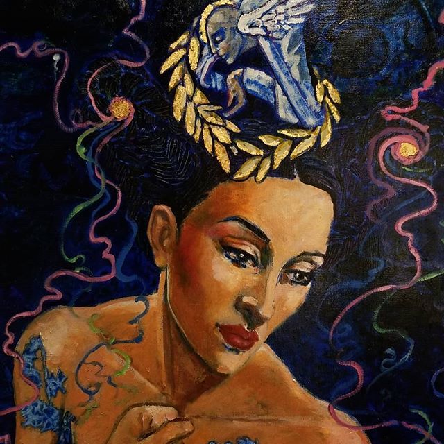 ETAndress's tweet photo. Who knew this was still a #WIP! I made some big changes to this one today! Come see her at @awakengallerync 's next opening May 17 from 6-9 PM #powerofwomen #oilpainting #fineart #figurativeart https://t.co/y1yOWRXMA7 https://t.co/gwe971Qixs