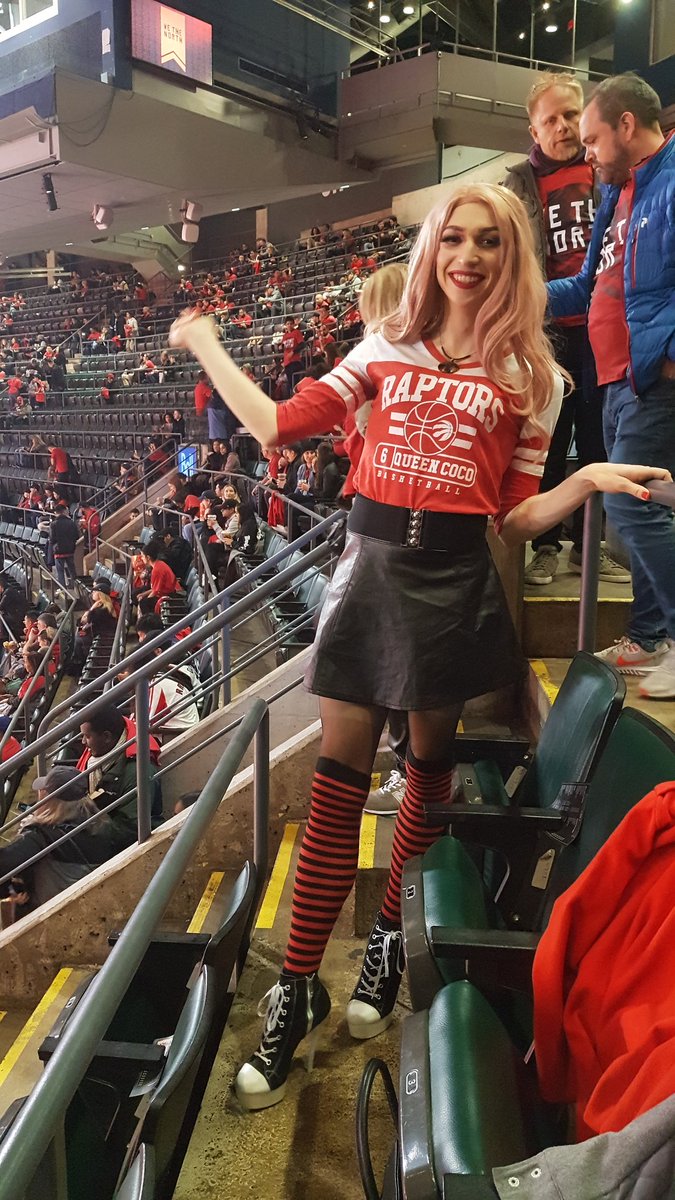 CourtQueenCoco's tweet photo. I've been to @ScotiabankArena in drag twice...
#RaptorsVsMagic game 2: RAPS WIN by 29pts
#RaptorsVsSixers game 5: RAPS WIN by 36pts
...Retweet this if you think the #Raptors need to comp me tix to every remaining #NBAPlayoffs game. #wethenorth #LuckoftheCOCOπΈπΌπ https://t.co/NjOZmmwYJL