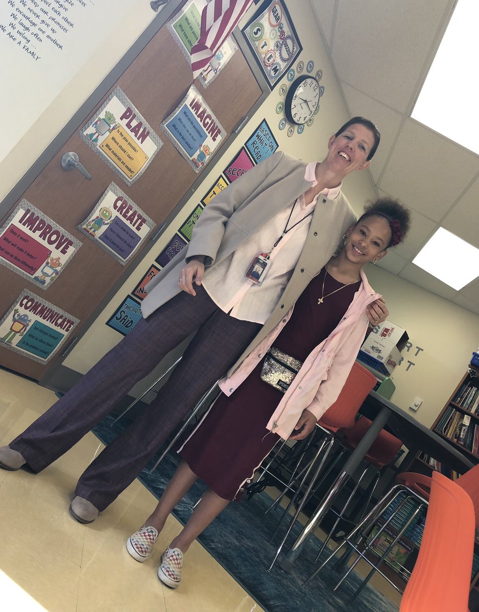 JKThompson5's tweet image. We matched! Burgundy and pink for the win! (She wears it better.) Student photographer told me angled photos are cool 🤷🏻‍♀️! #livinginthemoment #Mindfulness #learningtoletgo