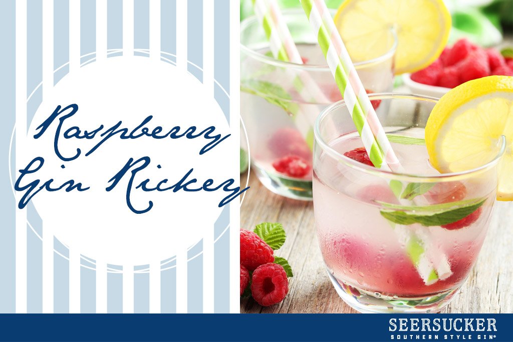 seersuckergin's tweet photo. Make a Raspberry #Gin Rickey at home by combining 2 oz. of Seersucker Gin, .75 oz. of #lemon juice, .75 oz. of simple syrup, and 2 raspberries. Shake, strain over ice, top with club soda, and enjoy! #lightjuniper #happyhour #refreshing https://t.co/awi0bzKvjC