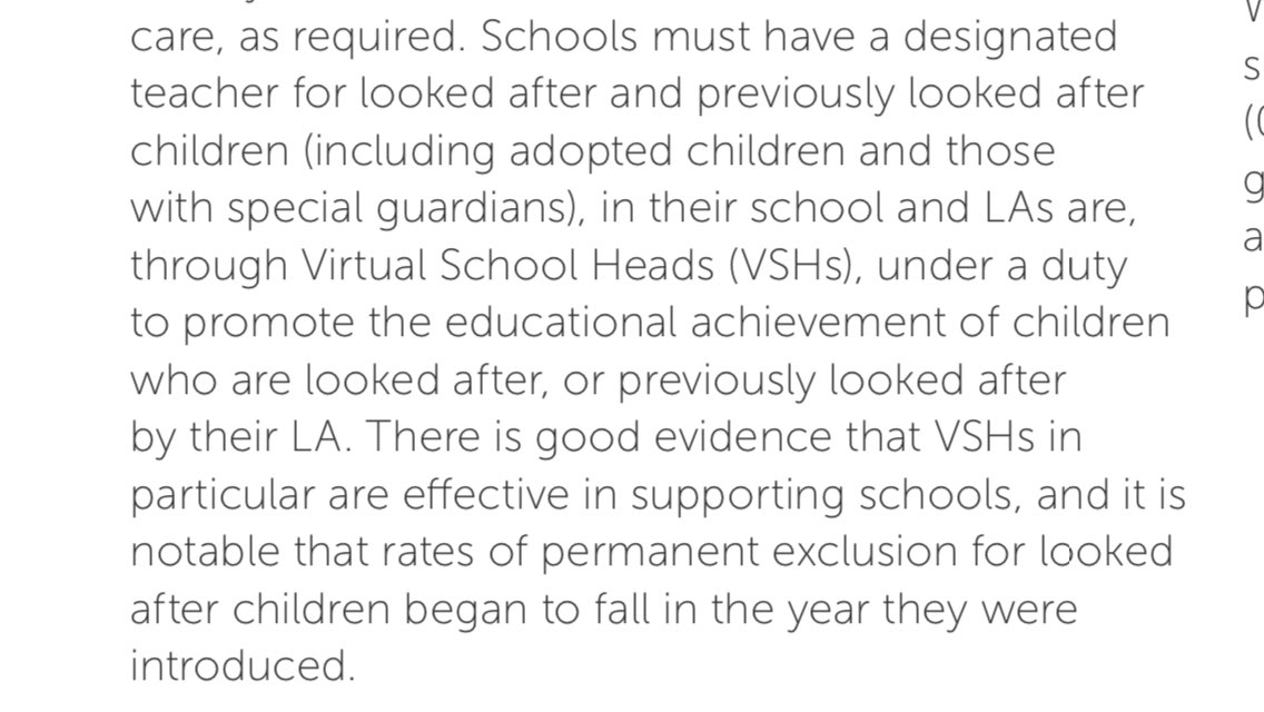 Made it to p43 of the Exclusion Review - nice to see VSHs recognised 😊