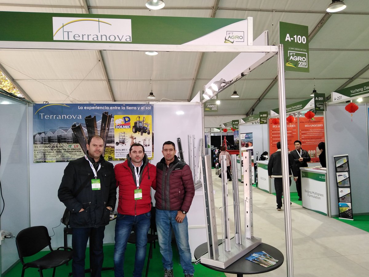 PortalAgroChile's tweet photo. Terranova, construcción y  estructuras para viñedos e invernaderos.

En IFT-AGRO, la Feria Agrícola de Chile
#IFTAgro2019 #IFTAgro Talca, Chile https://t.co/PiATS7sR8o https://t.co/8VnFcP5DtZ