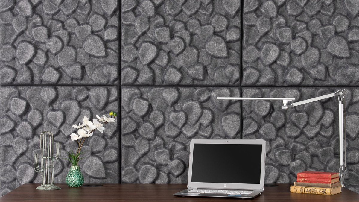 Absorbing up to 85% of incoming sound, 3D Pebbles Acoustic Wall Panels lower the overall noise level while adding aesthetic appeal to your walls. They're  made from 50% recycled material, so you can rest easy knowing you've made an eco-friendly choice!

bit.ly/UD004-P