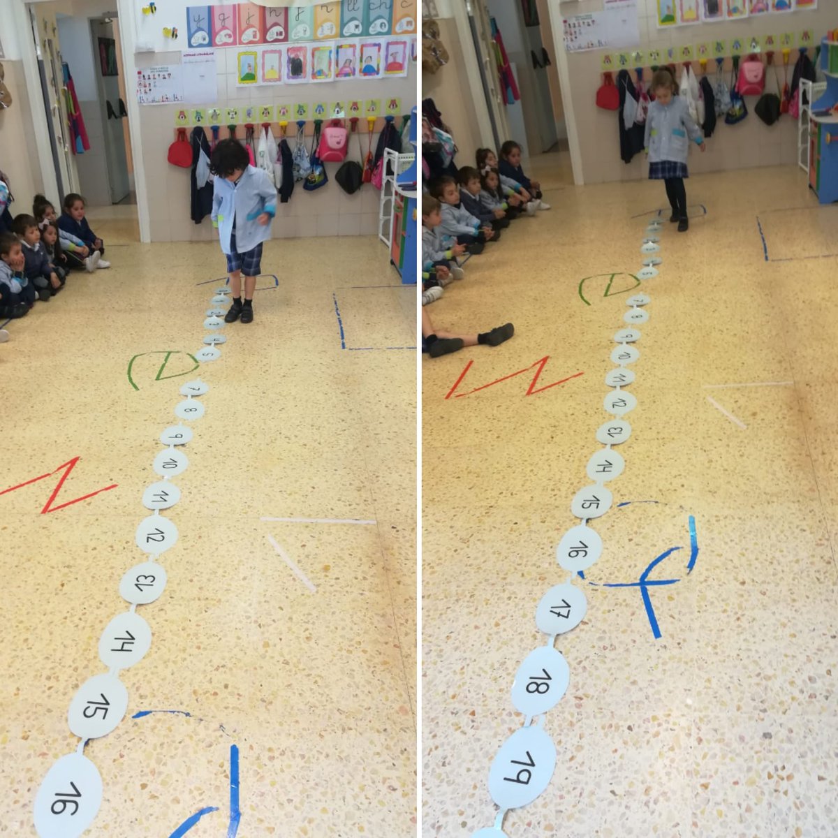 fecmips's tweet photo. En la clase de #4años de #Infantil repasan los números y aprenden a contar de 3 en 3 con la ayuda de la recta numérica. Con #entusiasmat de @tekmanBooks aprender cada día es una aventura.
#matesmolonas #entusiasmados #3en3 https://t.co/vghH0SztjT