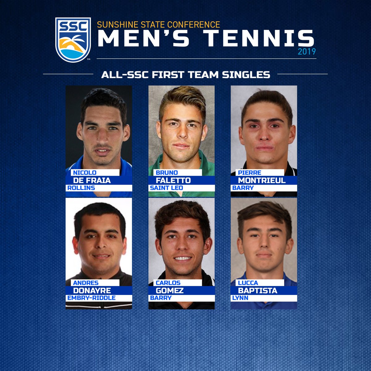 D2SSC's tweet photo. Announcing the 2019 All-SSC Men's Tennis Awards!! #ssctennis
Full Story: https://t.co/B7IEYNT2q4 https://t.co/QsmxxfQhFm