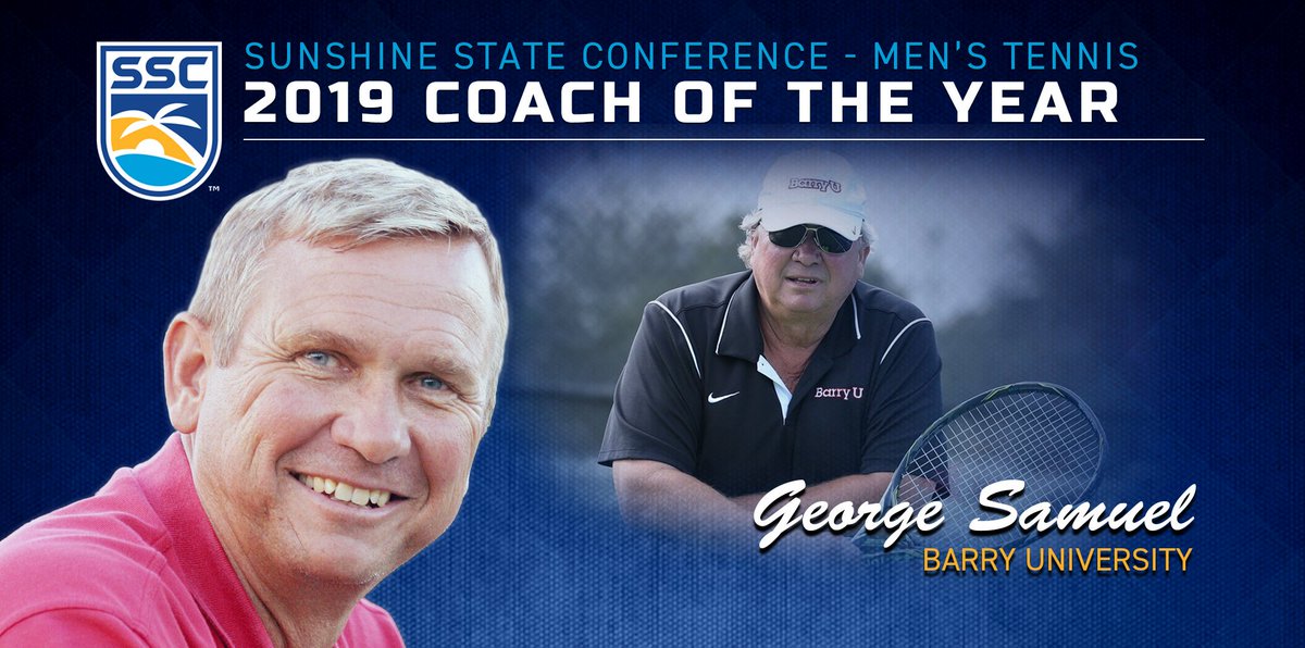 D2SSC's tweet photo. George Samuel is voted Coach of the Year after leading the Buccaneers to the 2019 regular season and postseason championships. Samuel has now collected the most Coach of the Year awards in SSC history. #ssctennis
Full Story: https://t.co/B7IEYNT2q4 https://t.co/s9M5WSZ6tK