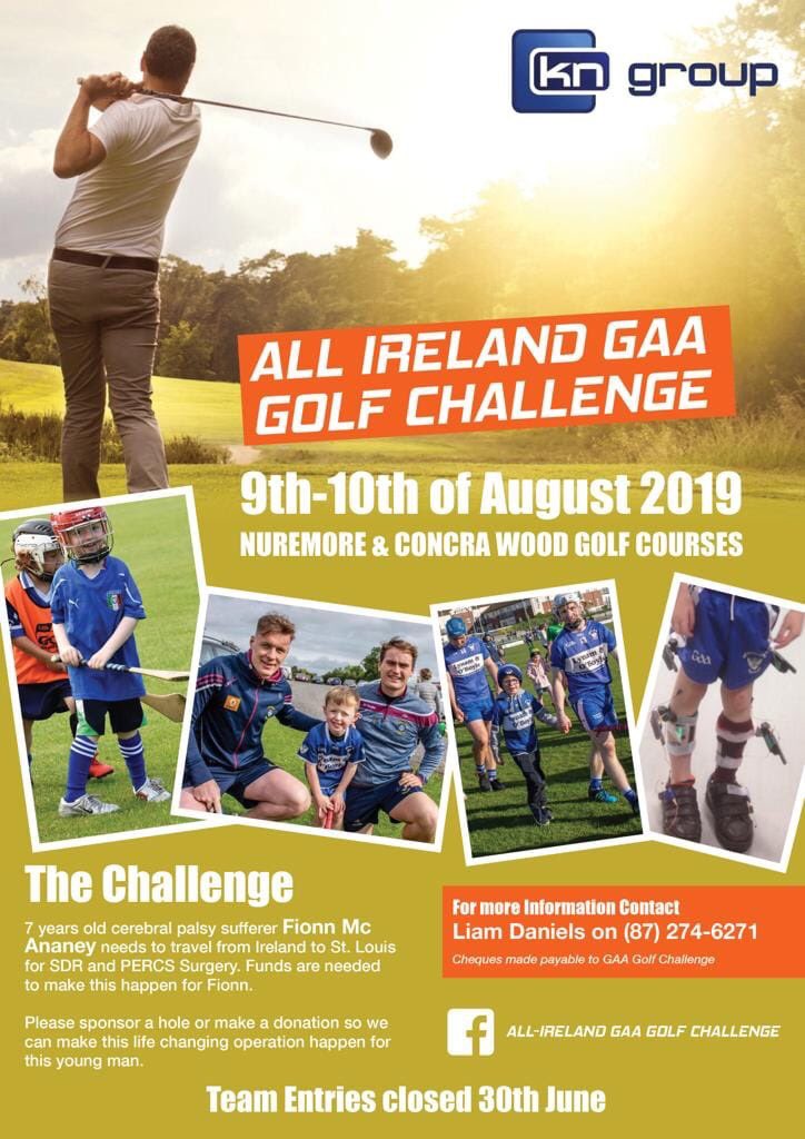 All the details here. Strive for an All-Ireland title, enjoy the craic and help Fionn. Win, win, win. #GAA