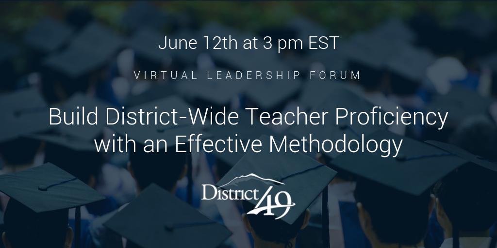 Join us and <a href="/drshawnksmith/">Shawn K Smith</a> for a 45-minute webinar to discuss the key milestones in <a href="/District49/">School District 49</a> Falcon Zone's journey to build district-wide teacher proficiency in modern learning.

Learn more and register at modernteacher.com/virtual-forum.