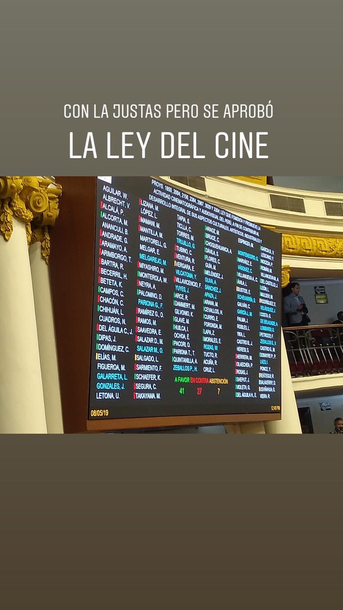 VivaPierola's tweet photo. Se aprobó la ley del cine. https://t.co/80thucUERm
