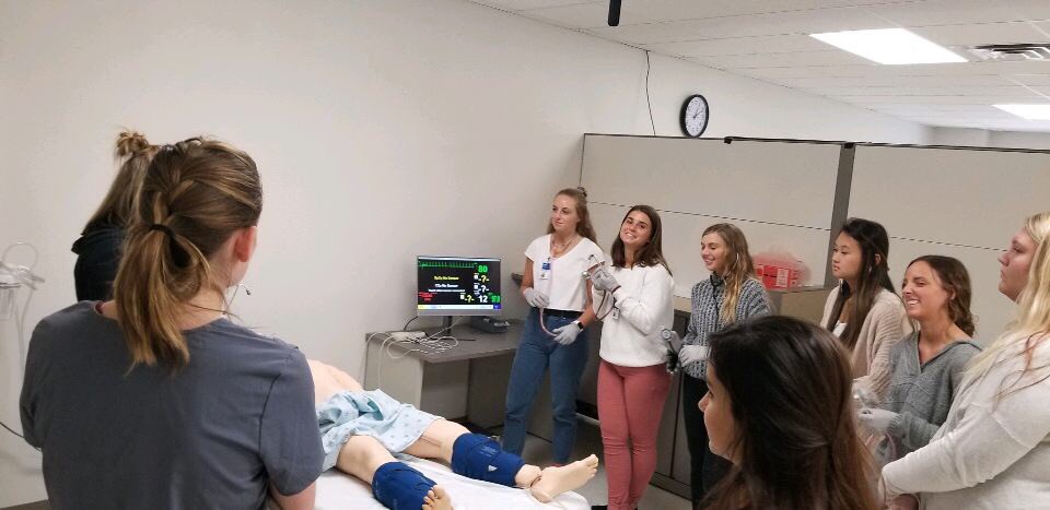 gruhncaps's tweet photo. Thank you to Allen College for providing us with this Mannequin Lab! It was a great opportunity to learn more about vital signs and other health care practices! https://t.co/QBxO27wTbv