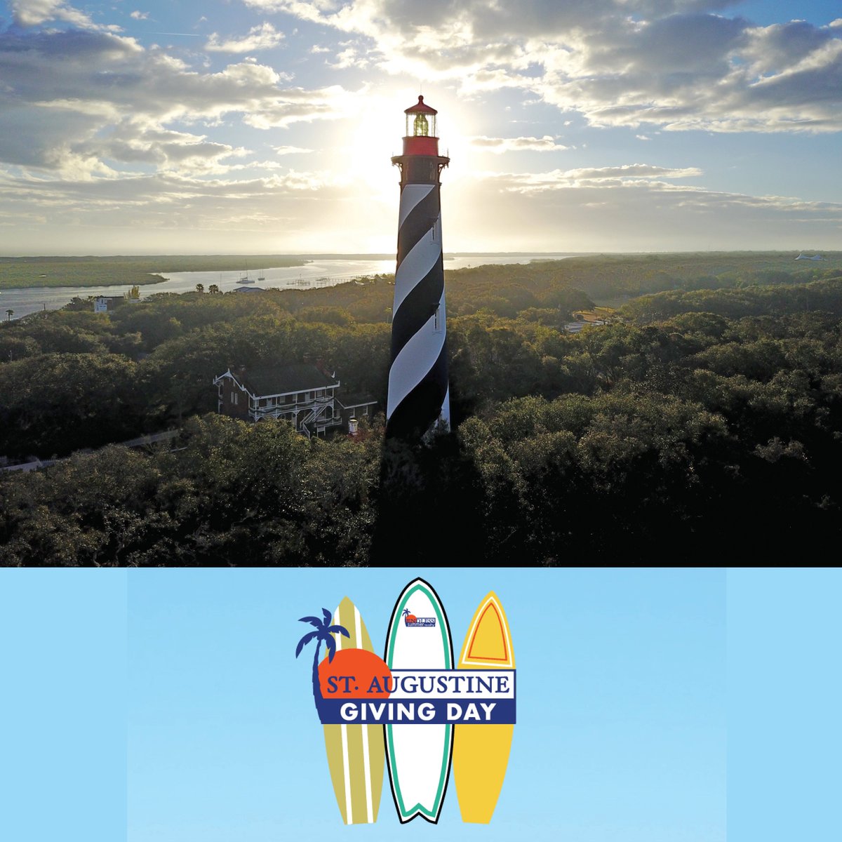 firstlighthouse's tweet photo. We are seeking a DONOR MATCH for St. Augustine Giving Day on May 8! Please help us continue to preserve maritime history at our nonprofit Museum. If you would like to match our donations, please contact Tresa Calfee at 904-829-0745 ext. 212 
#STAUGGIVINGDAY https://t.co/vsSjgtkfDJ