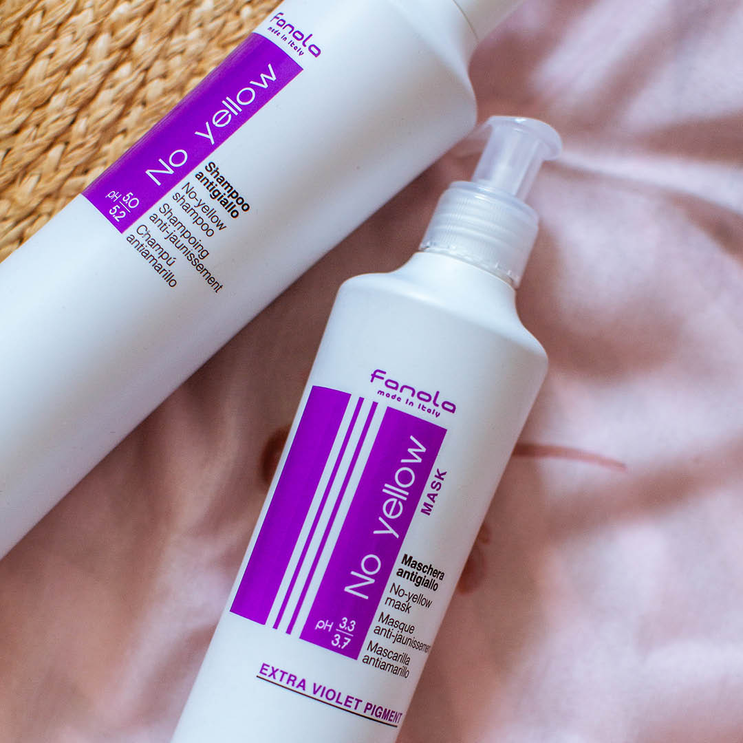 SalonConnectUK's tweet photo. STAY STRONG, STAY BLONDE 

The No Yellow range is ideal for grey, super-lightened or decoloured hair. Its strong violet pigment tones down unwanted yellow, light blonde or streaked hair. 

SHOP NOW: https://t.co/E3D7nB9d6C
.
.
.
#fanola #fanolanoyellow #silverhair #purpleshampoo https://t.co/PtxzDnZ164